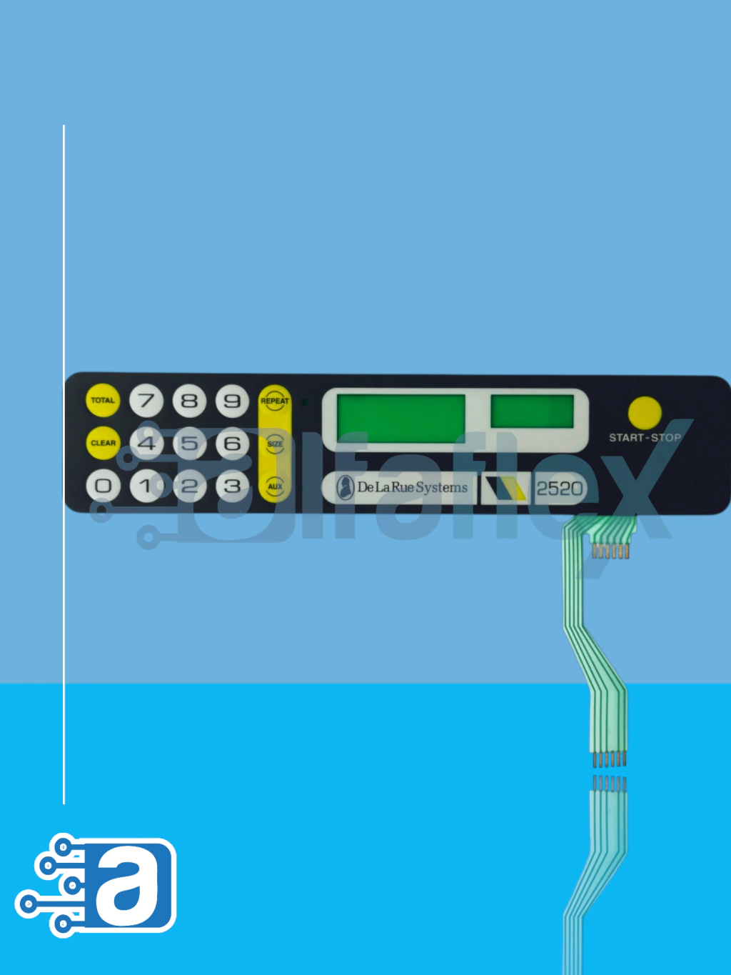 Teclado de membrana Compatível ao modelo 2520 De La Rue Systems