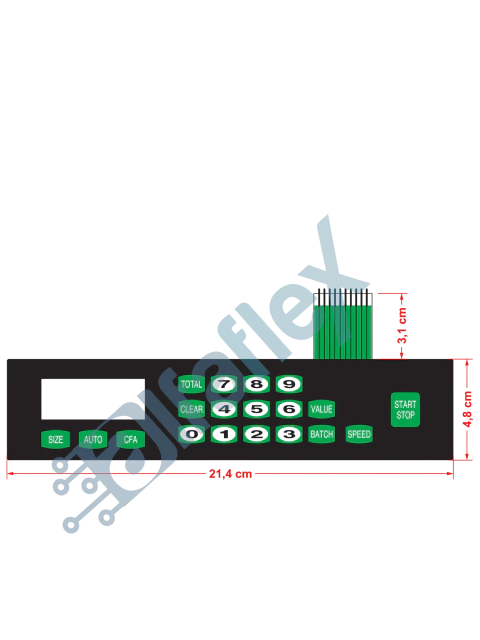 Teclado de Membrana Compatível ao modelo 2620 STAR STOP