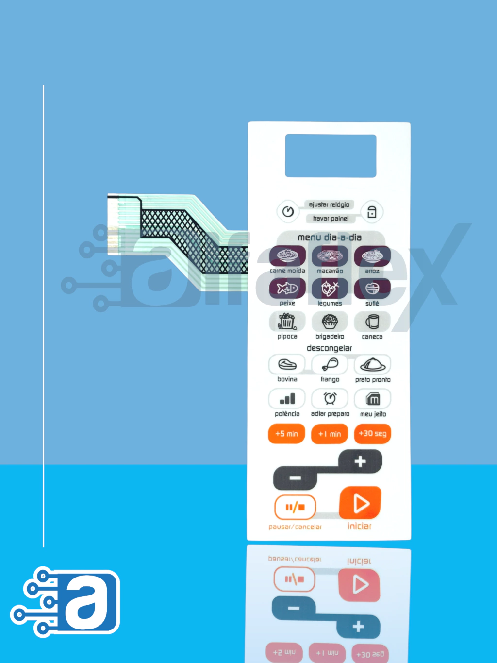 Teclado de Micro-ondas Compatível com Brastemp BMS 45