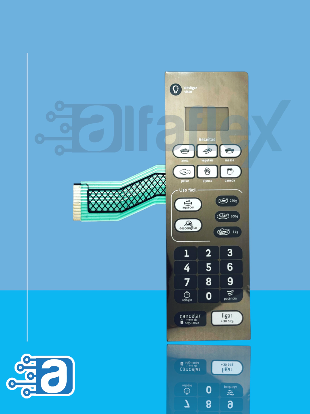 Teclado de Micro-ondas Compatível com Consul CMO 20 ESP