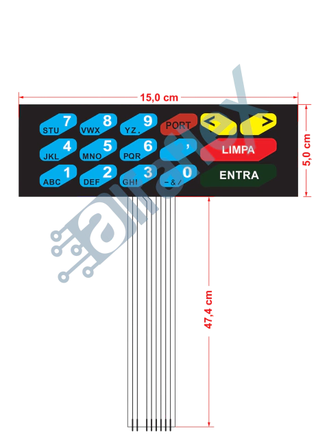 Teclado de conferência de cheque