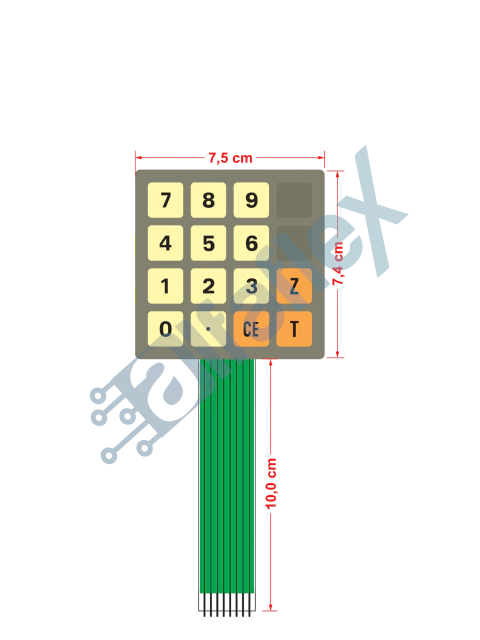 Teclado para balança Compatível com Filizola 1 16 TECLAS/00 EA-15