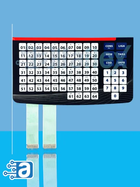 Teclado para balança compatível à Filizola preta nova