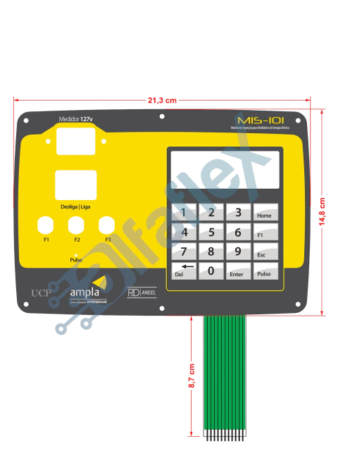 Teclado de Membrana Compatível ao modelo MIS AMPLA