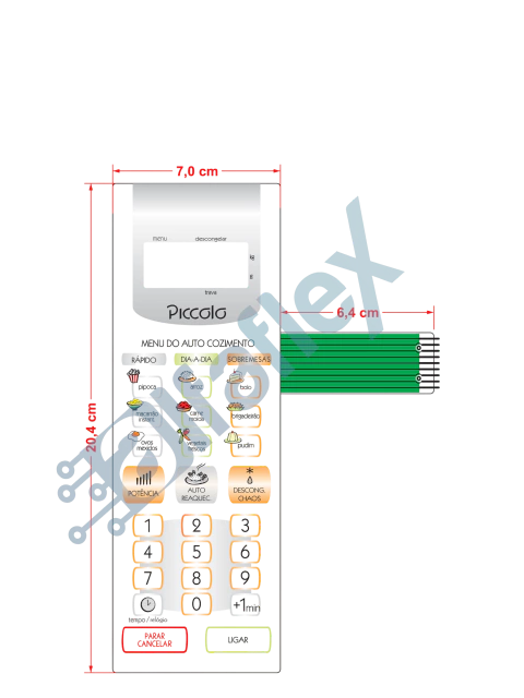 Teclado de Micro-ondas Compatível com Panasonic NN ST 357