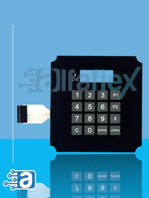 Teclado para Bomba de gasolina Compatível ao 16 teclas fundo preto
