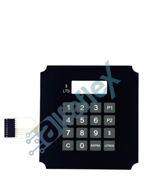Teclado para Bomba de gasolina Compatível ao 16 teclas fundo preto