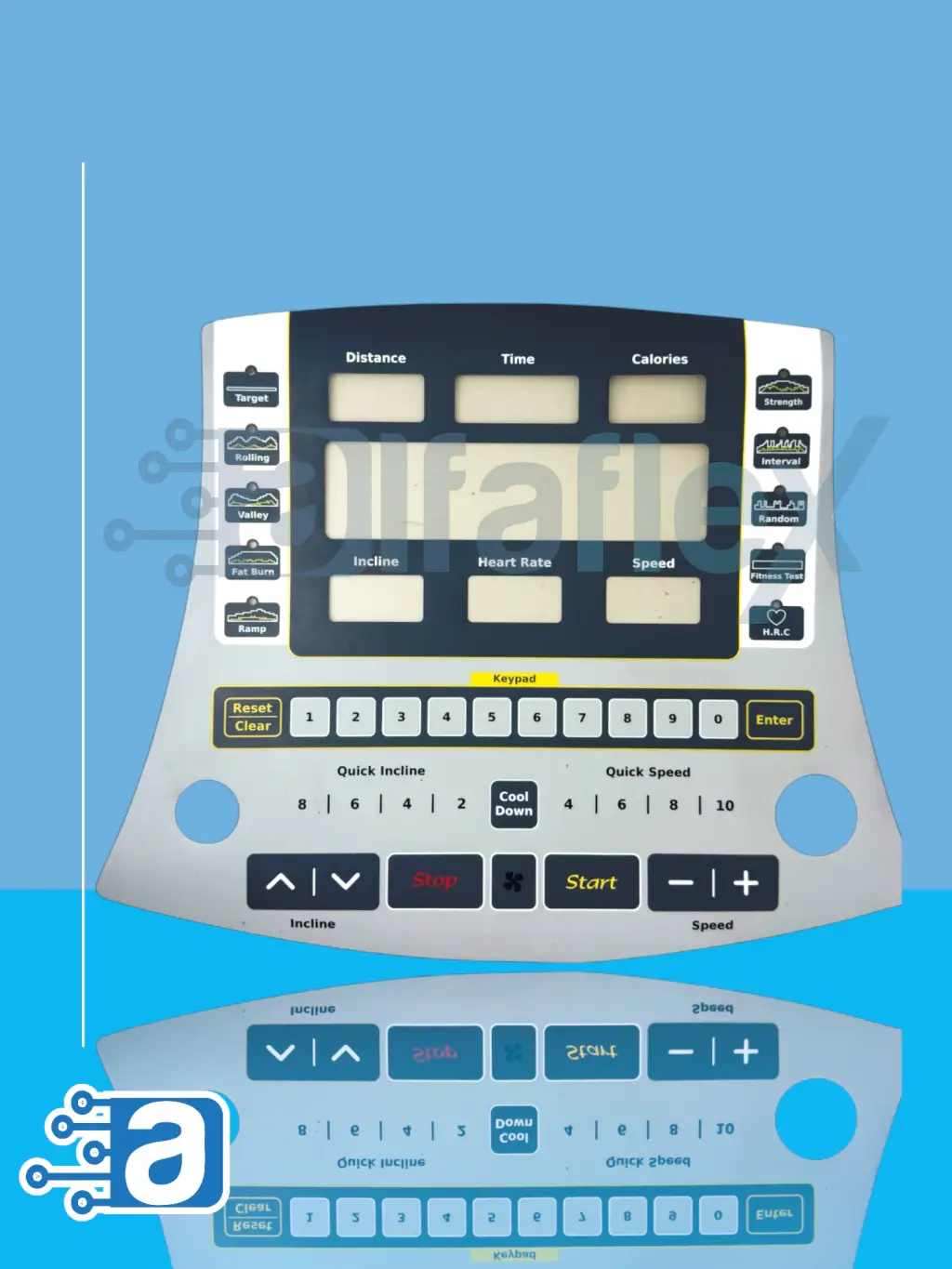 Teclado para esteira Compatível com Wellnes Tr 7200 luxurie