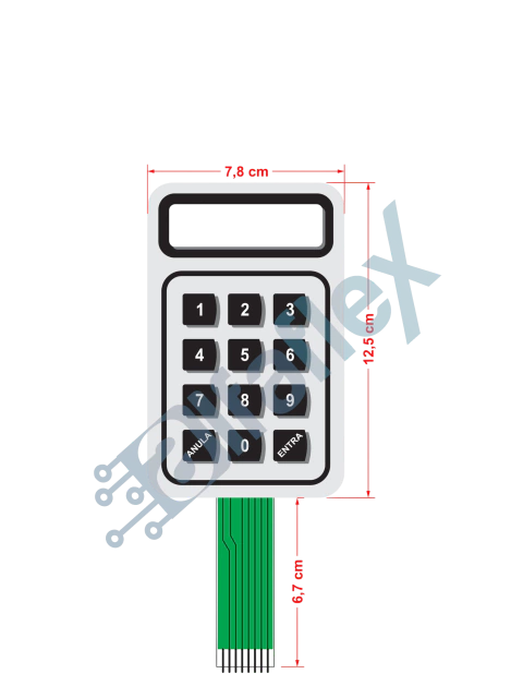 Teclado de Membrana Compatível ao modelo Wolpac II